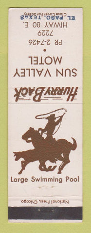 Matchbook Cover - Sun Valiley Motel El Paso TX