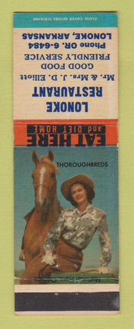 Matchbook Cover - Lonoke Restaurant AR WEAR