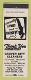 Matchbook Cover - Grover City Cleaners CA