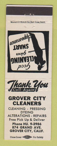 Matchbook Cover - Grover City Cleaners CA