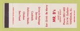 Matchbook Cover - Mr B's Restaurant Vandalia IL