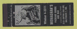 Matchbook Cover - Monaghan's Package Liquor Bar Baltimore MD WORN BACK