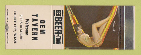 Matchbook Cover - Gem Tavern Coulee City WA pinup