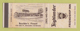Matchbook Cover - Highlander Friendship Inn Boulder Colorado