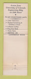 Matchbook Cover - Highlander Friendship Inn Boulder Colorado