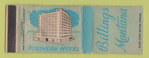 Matchbook Cover - Northern Hotel Billings MT WORN