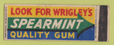 Matchbook Cover - Wrigley's Spearmint Gum WEAR