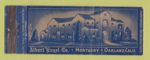 Matchbook Cover - Albert Engel Mortuary Oakland CA