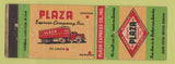 Matchbook Cover - Plaza Express Trucking Chicago St Louis Memphis WEAR