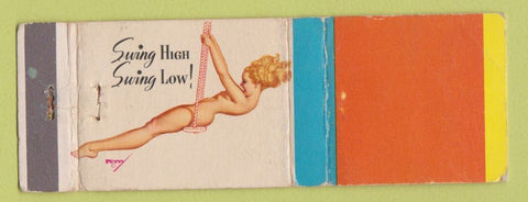 Matchbook Cover - Pinup BLANK swinging WEAR