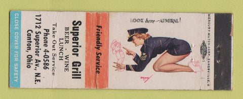 Matchbook Cover - Superior Grill Canton OH pinup