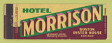 Matchbook Cover - Hotel Morrison Chicago IL Full Length