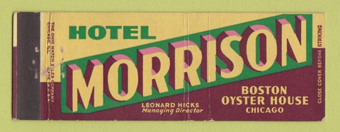 Matchbook Cover - Hotel Morrison Chicago IL Full Length