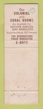 Matchbook Cover - Hickory House Worcester MA WORN