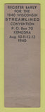 Matchbook Cover - American Legion 1940 WI State Convention Kenosha