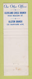 Matchbook Cover - Brighton Five Cents Savings Bank Brighton MA WEAR