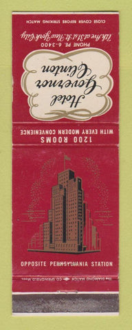 Matchbook Cover - Hotel Governor Clinton New York City