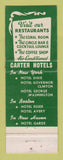 Matchbook Cover - Hotel Governor Clinton New York City