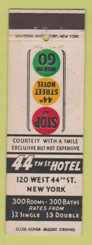 Matchbook Cover - 44th St Hotel New York City