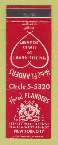 Matchbook Cover - Hotel Flanders New York City