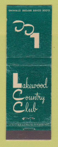 Matchbook Cover - Lakewood Country Club Colorado