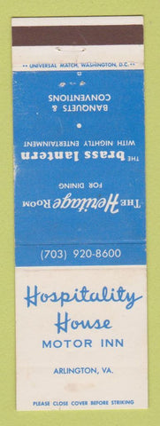 Matchbook Cover - Hospitality House Motor Inn Arlington VA WEAR