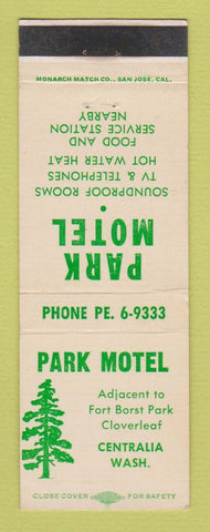 Matchbook Cover - Park Motel Centralia WA