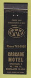 Matchbook Cover - Cascade Motel Chehalis WA