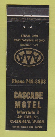 Matchbook Cover - Cascade Motel Chehalis WA