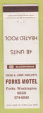 Matchbook Cover - Forks Motel Forks WA