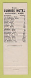 Matchbook Cover - Sunrise Motel Hoodsport WA girlie