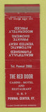 Matchbook Cover - The Red Door Cabins Motel Restaurant Pownal Center VT