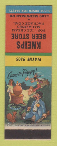 Matchbook Cover - Kneips Beer Store Westland? MI? Hillbilly