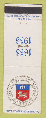Matchbook Cover - Lancaster on Nashua 1953 NH