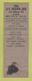Matchbook Cover - Lil Brown Jug Liquor Baltimore MD WORN BACK
