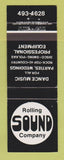 Matchbook Cover - Rolling Sounds Company Dance Music DJ Canada