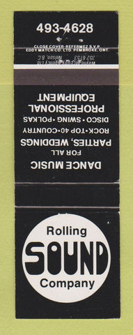 Matchbook Cover - Rolling Sounds Company Dance Music DJ Canada
