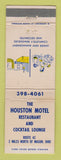Matchbook Cover - Houston Motel Mason OH WEAR