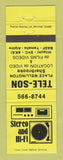 Matchbook Cover - Tele Son Stereo Hi Fi Sherbrooke QC WEAR
