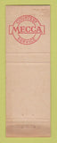Matchbook Cover - Mecca Dance Halls Restaurants London UK Scotland Ireland
