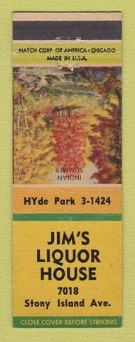 Matchbook Cover - Jim's Liquor House Chicago IL