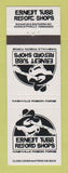 Matchbook Cover - Ernest Tubbs Record Shops Nashville Pigeon Forge TN WHITE