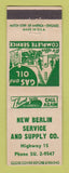 Matchbook Cover - New Berlin Service Supply oil gas WI?