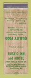 Matchbook Cover - Rustin Inn and Motel Springfield OH
