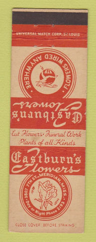Matchbook Cover - Castburn's Flowers Meridian MS