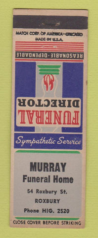 Matchbook Cover - Murray Funeral Home Roxbury MA