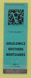 Matchbook Cover - Arsulowicz Brothers Mortuary Grand Rapids MI WEAR
