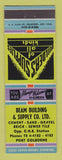 Matchbook Cover - Beam Building Supply cement sand gravel Port Colborne ON