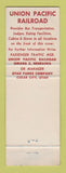Matchbook Cover - Utah Parks Company Cedar City UT Union Pacific Railroad