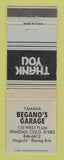 Matchbook Cover - Yamaha Begano's Garage Trinidad Colorado motorcycles WEAR